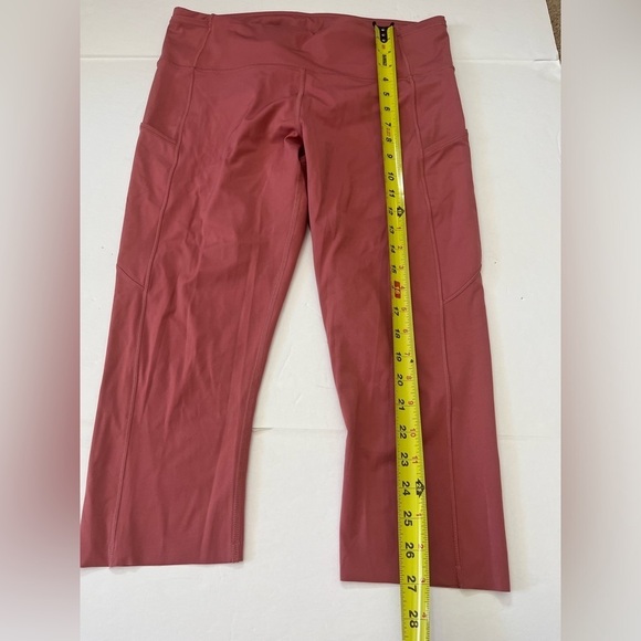 Lululemon Fast and Free High Rise Crop Color Cherry Tint Size 12 - Picture 9 of 9